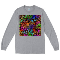 Heather Grey Pride leopard seamless pattern Long Sleeve Tee - NancyCooperArtShop