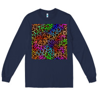 Navy Pride leopard seamless pattern Long Sleeve Tee - NancyCooperArtShop