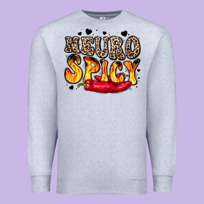 Neuro Spicy Neurodivergence Premium Sweatshirt Designed By Lillyallendesigns