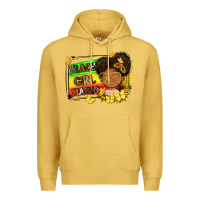 Antique Gold black girl magic Premium Hoodie - FaDigitalArtStudio