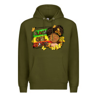 Army Green black girl magic Premium Hoodie - FaDigitalArtStudio