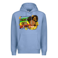Colony Blue black girl magic Premium Hoodie - FaDigitalArtStudio