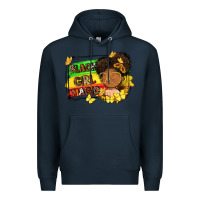 Navy black girl magic Premium Hoodie - FaDigitalArtStudio