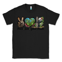 Black Peace Love Giant Panda Classic Tee - LillyAllenDesigns