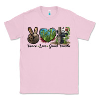 Bubblegum Pink Peace Love Giant Panda Classic Tee - LillyAllenDesigns
