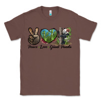 Chestnut Peace Love Giant Panda Classic Tee - LillyAllenDesigns