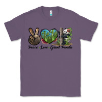 Lavender Peace Love Giant Panda Classic Tee - LillyAllenDesigns