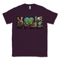 Plum Peace Love Giant Panda Classic Tee - LillyAllenDesigns