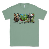 Sage Peace Love Giant Panda Classic Tee - LillyAllenDesigns