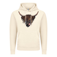 Vintage Artic black highland cow Vintage Hoodie - RanaPortraitStore