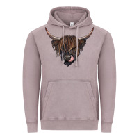 Vintage Zinc black highland cow Vintage Hoodie - RanaPortraitStore