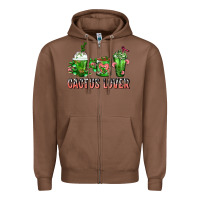 Chestnut Cactus Lover Cactus Coffee Cups Zipper Hoodie - FaDigitalArtStudio