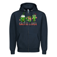 Navy Cactus Lover Cactus Coffee Cups Zipper Hoodie - FaDigitalArtStudio
