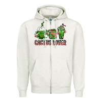 Oatmeal Heather Cactus Lover Cactus Coffee Cups Zipper Hoodie - FaDigitalArtStudio