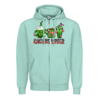 Seafoam Cactus Lover Cactus Coffee Cups Zipper Hoodie - FaDigitalArtStudio