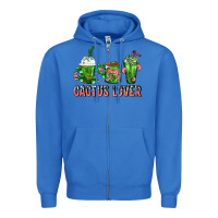 True Royal Cactus Lover Cactus Coffee Cups Zipper Hoodie - FaDigitalArtStudio