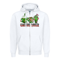 White Cactus Lover Cactus Coffee Cups Zipper Hoodie - FaDigitalArtStudio
