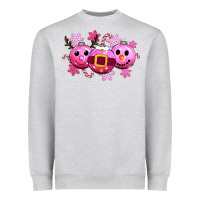 Heather Grey pink christmas Heavyweight Sweatshirt - CowGirlArtShop
