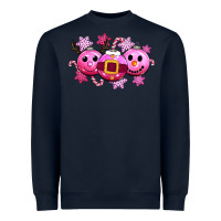 Navy pink christmas Heavyweight Sweatshirt - CowGirlArtShop