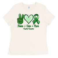 Bone Peace love cure Liver Cancer Ladies Tee - NancyCooperArtShop