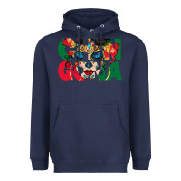 Navy chingona sugar skull Heavyweight Hoodie - BundleAndBundleShop