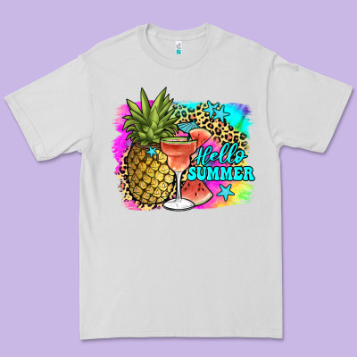 Hello Summer Premium Tee Designed By Jahusdesignshop