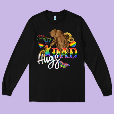 Free Dad Hugs Long Sleeve Tee Designed By Nancycooperartshop