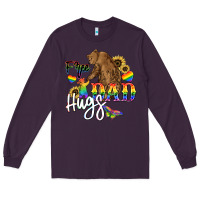 Plum Free Dad hugs Long Sleeve Tee - NancyCooperArtShop