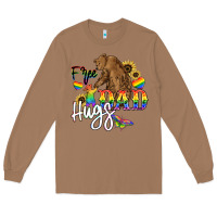 Toasted Coconut Free Dad hugs Long Sleeve Tee - NancyCooperArtShop