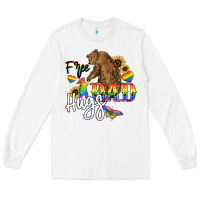 White Free Dad hugs Long Sleeve Tee - NancyCooperArtShop