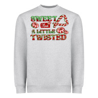 Heather Grey sweet but a little twisted Heavyweight Sweatshirt - CowGirlArtShop