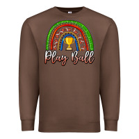 Chestnut Play Ball Football Rainbow Premium Sweatshirt - CowhideDigitalArt
