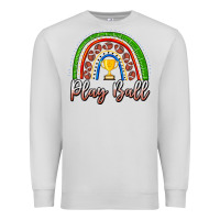 Dove Grey Play Ball Football Rainbow Premium Sweatshirt - CowhideDigitalArt