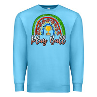 Ocean Blue Play Ball Football Rainbow Premium Sweatshirt - CowhideDigitalArt