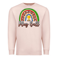 Pale Pink Play Ball Football Rainbow Premium Sweatshirt - CowhideDigitalArt