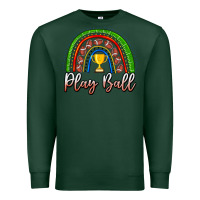 Sports Green Play Ball Football Rainbow Premium Sweatshirt - CowhideDigitalArt