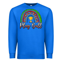 True Royal Play Ball Football Rainbow Premium Sweatshirt - CowhideDigitalArt