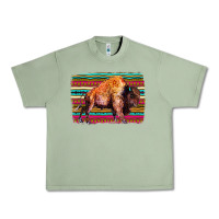 Oil Green Aztec Buffalo Urban Heavy Tee - Bettercallsaul