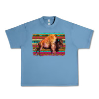 Pebble Blue Aztec Buffalo Urban Heavy Tee - Bettercallsaul