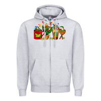 Heather Grey Mexico Coffee Cups With Cactus Sombrero And Maraca Zipper Hoodie - FaDigitalArtStudio