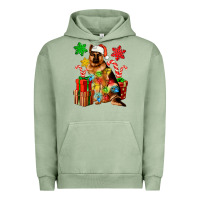Pigment Oil Green christmas german shepherd Urban Hoodie - Artiststas