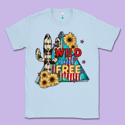 Wıld And Free Classic Tee Designed By Jahusdesignshop