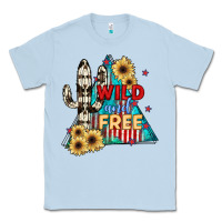 Dusty Blue Wıld and Free Classic Tee - JahusDesignShop