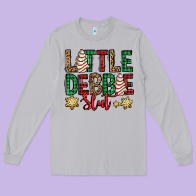 Little Debbie Slut Christmas Tree Cake Long Sleeve Tee Designed By Jasminsmagicworld