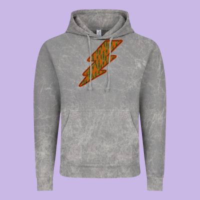 Western Cactus Lightning Orange Background Vintage Hoodie Designed By Bettercallsaul