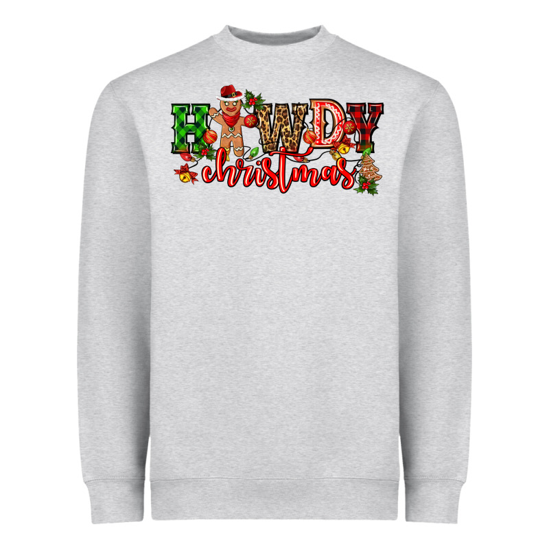 Howdy Christmas Gingerman Bread With Cowboy Heavyweight Sweatshirt by CowGirlArtShop | Teevron