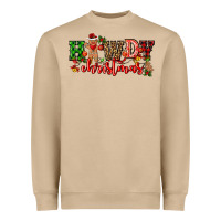 Mushroom howdy christmas gingerman bread with cowboy Heavyweight Sweatshirt - CowGirlArtShop