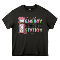 Asphalt energy coffee fuel station Heavy Core Tee - MaliasSmallBusiness