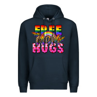 Navy Free Mom hugs Premium Hoodie - FaDigitalArtStudio