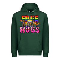 Sports Green Free Mom hugs Premium Hoodie - FaDigitalArtStudio
